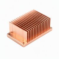 Radiateur de refroidissement en cuivre usiné CNC sur mesure OEM avec ailettes et trous de fixation pour CPU, GPU, LED et refroidissement électronique – Direct Usine