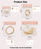 Sacs Ziplock pour bijoux en gros avec logo personnalisé, emballage transparent pour petits articles, sacs à fermeture éclair en plastique givré pour bijoux
