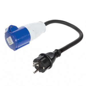 Enchufe CEE a enchufe Schuko adaptador de conector de cargador EV 3x1,5mm <span class=keywords><strong>Cable</strong></span> de extensión de alimentación - Product Image 1