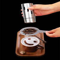 Pochoirs à café personnalisés en plastique pour la décoration de café, cappuccino et latte art, 16 pièces