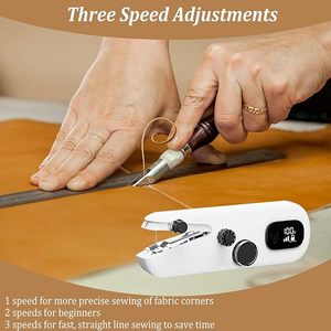 Rechargeable Mini Sewing <strong>Machine</strong> with LED Display Handheld Sewing <strong>Machine</strong> - Product Image 3