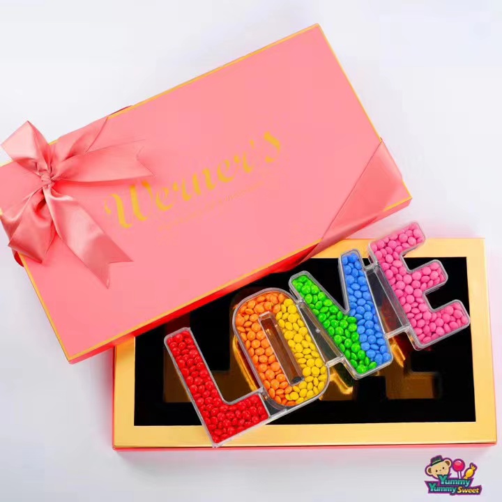 ECOBOX Wedding Favor Gift Box Bear Shaped LOVE Shaped Chocolate Candy Box Storage Bins Candy Bins