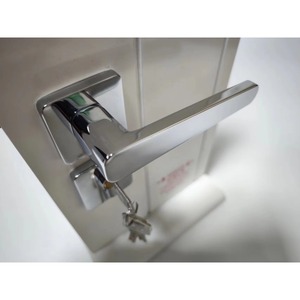Ensemble de poignée de porte et de serrure en aluminium chromé argenté sur mesure pour portail, fabriqué en usine, quincaillerie intérieure - Product Image 3