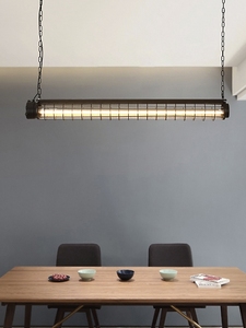 Lámpara Colgante Larga de Metal Dorado, E26 LED 3500K Blanco Cálido, Altura Ajustable, Pantalla de Vidrio Cilíndrica, Regulable, Garantía de 5 Años - Product Image 2
