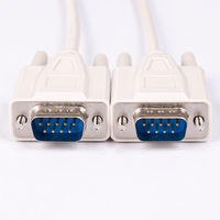 Kabel Modem Serial PVC Berlapis Nikel DB9M ke DB9M Buatan Pabrik Cina untuk Penggunaan Komputer