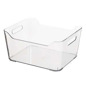 Clothing Organizer Transparent <b>Storage</b> Basket Rectangle Standing Type For <b>Clothes</b> Socks Cosmetics Indoor Use - Product Image 4
