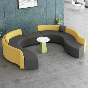 Muebles de oficina Sofá de recepción moderno comercial Sofá de oficina de cuero Conjunto de muebles - Product Image 2