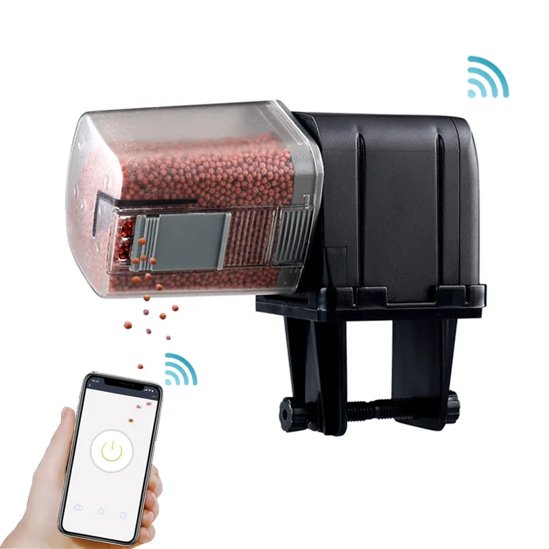 Automatic Aquarium Fish Tank Food Feeder Timing/Wifi Wireless Intelligent Mobile APP Voice Control Remote Control Fish Dispenser