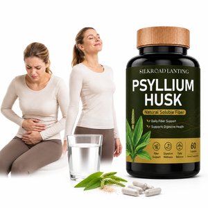 Cápsulas de Cáscara de Psyllium, Fibra Soluble Natural, 60 Unidades, Soporte Diario de Fibra, Bienestar Digestivo, Suplemento Dietético para Adultos - Product Image 1