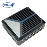 Sans ventilateur linux mini pc double nic N1321 4K vidéo 2 sortie HD nouveau lecteur multimédia de conception pour la signalisation numérique