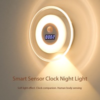 Lampe murale intelligente à LED avec télécommande et capteur de mouvement pour chambre à coucher, veilleuse rechargeable
