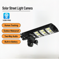 Caméra de sécurité solaire extérieure tout-en-un 8MP 4 objectifs PTZ 4G WiFi avec détection de mouvement, vision nocturne, audio bidirectionnel et cloud