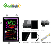Tableau d'écriture LED RGB SPARKLE 1500 Nits de luminosité avec cadre en aluminium, fabriqué en Chine