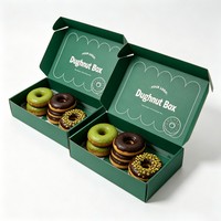 Boîtes d'emballage alimentaire en gros pour donuts au soja, de haute qualité, pour pâtisseries, gâteaux, biscuits, tartes aux œufs, boîte d'emballage alimentaire personnalisée