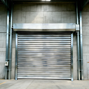 Compre Directamente de Fábricas en China: Puerta Cortafuego Industrial de Acero 12x14, Resistente al Fuego por 3 Horas, con Motor Eléctrico y Sello Contra Humo - Product Image 1