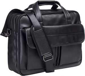 Free Sample Custom Leather <b>Laptop</b> <b>Briefcase</b> Satchel Computer Handbag Shoulder <b>Bag</b> for Business Trip - Product Image 1