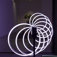 Led Rotation Cinétique Instruction RGB Pixel Circle Ring Light 360 Rotation Rotation Creative Led Stage Light Artnet DMX Control