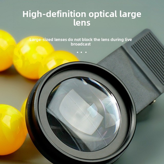 Lightweight HD Black Macro Lens Magnifier Portable Phone Clip Photo Magnifying Glass 10x/15x/20x/30x