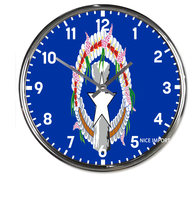 Horloge murale ronde avec drapeau des îles Turcs et Caïcos, horloge silencieuse classique sans tic-tac, fonctionnant à piles, pour le bureau et la maison