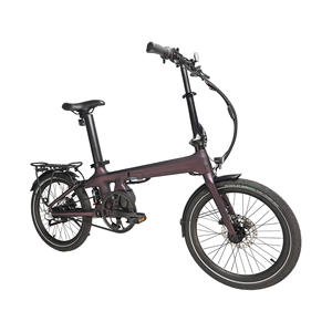 TopRideX 20 pouces en fibre de carbone pliant E-Bike 250W entraînement par courroie à entraînement moyen avec amortisseur pneumatique arrière pour le style de vie urbain - Product Image 5