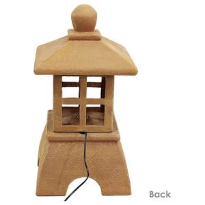 सजावटी फ्रीस्टैंडिंग जापानी उद्यान फव्वारा एशियाई शिवालय आउटडोर बुदबुदाती पानी के फव्वारे के साथ एलईडी रोशनी - Product Image 3