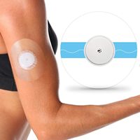 Couvercle de capteur adhésif de protection CGM prédécoupé Freestyle pour Libre2, patchs adhésifs transparents étanches