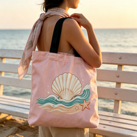 Pochette de rangement portable et réutilisable en toile avec logo personnalisé, motif dessin animé, fermeture éclair et poignée longue, idéale pour emballage cadeau de vacances et lunettes