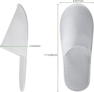 Spa Slppers kapalı Toe tek kullanımlık terlik erkekler ve kadınlar için uygun boyutu otel ev konuk kullanılan beyaz kaymaz terlik - Product Image 5