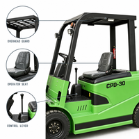 Nouvelle chariot élévateur à palettes 4x4 à pneus pleins, haute performance, alimenté au lithium, 1 tonne, GY11-034 |   Utilisation en restaurant |   Mât à deux étages 80V |   1200 mm