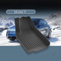 Tapis de sol LC TPE pour Tesla Model Y Juniper 2025, ensemble de tapis toutes saisons pour coffre avant et coffre arrière, bord haut antidérapant, vente en gros OEM personnalisée
