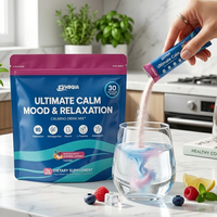 Pochettes en plastique laminées refermables personnalisées, imprimées, conformes aux normes alimentaires, avec logo, pour l'emballage de boissons, d'énergisants et de poudres relaxantes