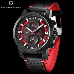 Montre-bracelet à quartz PAGANI DESIGN 2771, style décontracté et sportif, de haute qualité, boîtier en métal, bracelet en cuir, mouvement japonais, montre de golf pour homme - Product Image 3