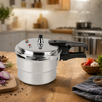 Mini-cuiseur à pression en aluminium avec plaque vapeur, surface polie, compatible gaz et induction, cuisson rapide et sûre