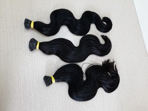 ผมลอนธรรมชาติสำหรับต่อปลายแบนนุ่มสลวยจาก100% - Product Image 2