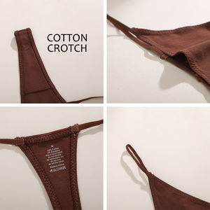 Vente en Gros de Strings <span class=keywords><strong>Tanga</strong></span> Dos en T G-string en Coton pour Femme, Tailles S M L XL, Dos Sexy avec Design à Ceinture Fine - Product Image 5