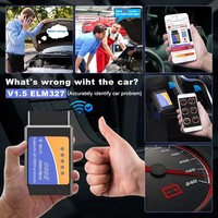 ELM327 V1.5 OBD2 escáner WIFI 1,5 herramienta de diagnóstico de coche para Android IOS Windows ELM-327 OBD2 lector de código Elm 327
