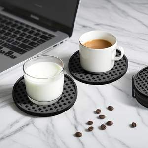 Sous-verres ronds en silicone de qualité alimentaire 2026, résistants à la chaleur, épaisseur 5 mm, tapis de protection pour tasses à café et plans de travail - Product Image 6
