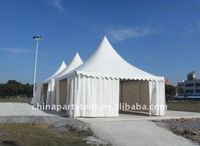 Tente d'auvent d'événement extérieur 6x6 à haute crête tente de course en tissu enduit de PVC imperméable avec mur en PVC pour les mariages et les courses
