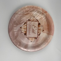 Décorations de table islamiques, fête de l'Aïd Moubarak, assiettes en papier du Ramadan