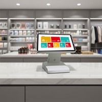 Sistema POS Android Windows con Pantalla LED de 15.6 Pulgadas, Caja Registradora Modelo S08, 1 Año de Garantía, Intel I5