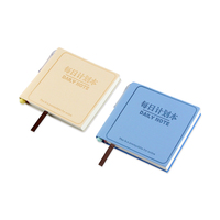Carnet de planification quotidienne portable, petit format, couverture rigide en PU avec emplacement pour stylo et marque-page en ruban, bloc-notes de poche pour étudiants et bureau