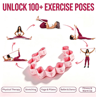 Bande de Résistance Élastique à 10 Boucles pour Gymnastique, Danse, Yoga, Exercices Multiples, Cordon de Ballet Réglable pour Entraînement Physique
