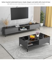 Table basse carrée et meuble TV de style européen moderne à prix abordable pour salon (vente en gros)