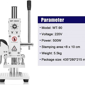 เครื่องปั๊มฟอยล์ร้อนแบบ DIY พร้อมแม่พิมพ์ปั๊มร้อน, เครื่องปั๊มร้อนสำหรับงานหนัง, เครื่องปั๊มร้อนไฟฟ้า - Product Image 3