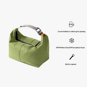 Sac de pique-nique pliable en polyester épais et isolé - Sac isotherme imperméable en feuille d'aluminium - Design moderne et simple pour toutes les saisons - Product Image 2