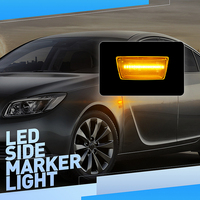2Pcs Lentille transparente LED Accessoires de voiture Lampe de position latérale à LED pour Opel Adam Astra H Corsa D