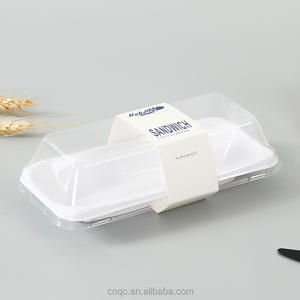 Tampa de rolo de plástico transparente, sanduíche para cães, recipiente para exibição de sushi suíça, suporte para armazenamento de alimentos, caixa de pastelaria, imperdível - Product Image 3