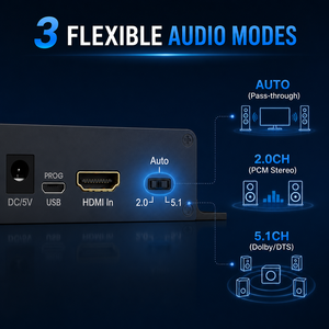 <span class=keywords><strong>Extracteur</strong></span> <span class=keywords><strong>audio</strong></span> <span class=keywords><strong>HDMI</strong></span> 4K60Hz, sortie stéréo <span class=keywords><strong>RCA</strong></span> + optique Toslink, 18 Gbps HDCP 2.2, HDR, Dolby Atmos - Product Image 6