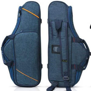 Sac de transport pour saxophone en tissu denim rembourré doux 2 en 1 Étui pour saxophone résistant aux chocs et à l'eau Sac à dos - Product Image 1