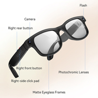 Lunettes Intelligentes G2 Pro AI avec Caméra HD 800W, Enregistrement Vidéo Anti-tremblement, Batterie 290mAh, Lunettes Connectées Portables, Prise en Charge OEM et Vente en Gros